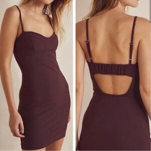 Free People Probably Should Bodycon Dress, Color Brown/Purple Size XS-TP
